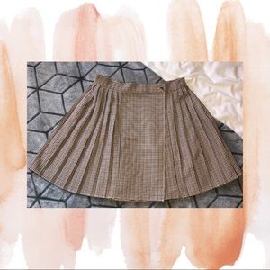 Primark Pleated Houndstooth Wrap Skirt